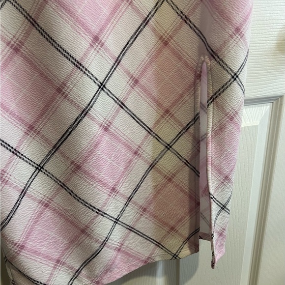 No Boundaries Pink and Black Plaid Spaghetti Strap Dress Size M- 7/9 - Picture 3 of 8